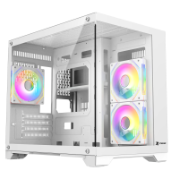 XTREME 500W WITH 3 ARGB FAN TEMPERED GLASS WHITE CASE